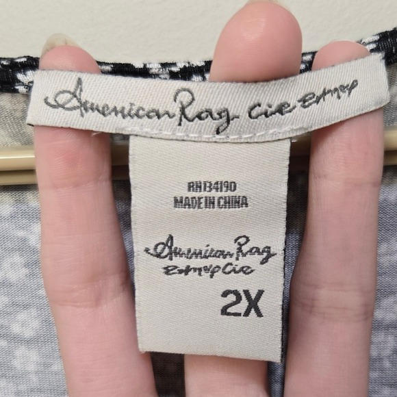 American Rag Midi Dress Plus‎ Size 2X Black Floral Boho Romantic Fairy Festival - Picture 6 of 7